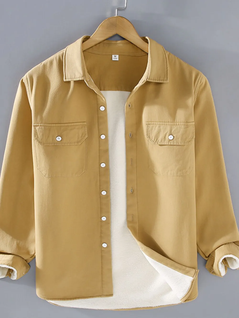 Men's Plus Size Button Up Long Sleeve Shirt, image 5