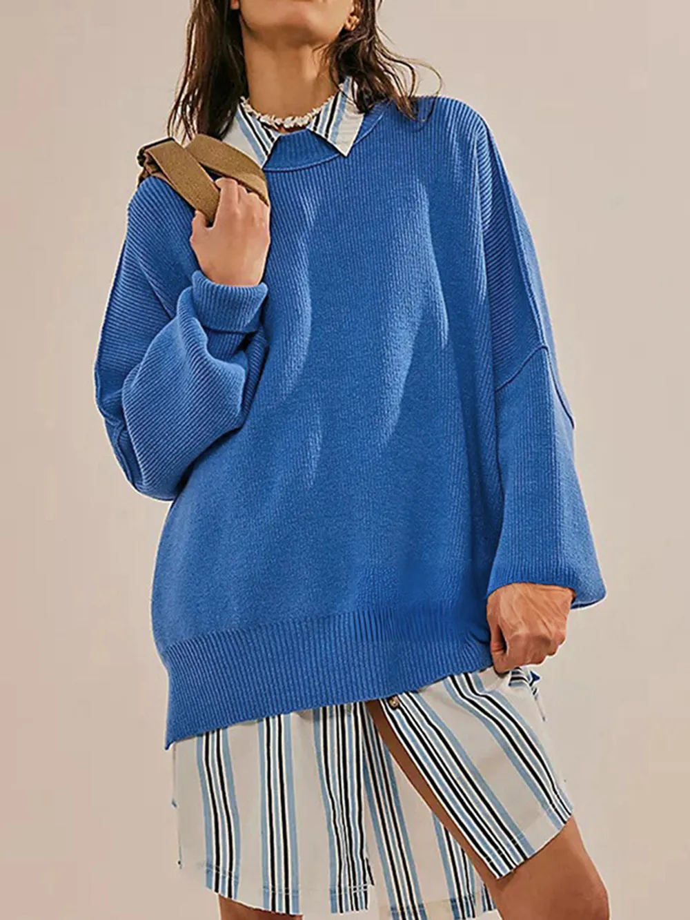Round Neck Long Sleeve Sweater, image 26