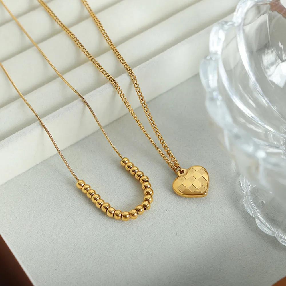 Heart Pendant Double-Lrayed Necklace, image 3