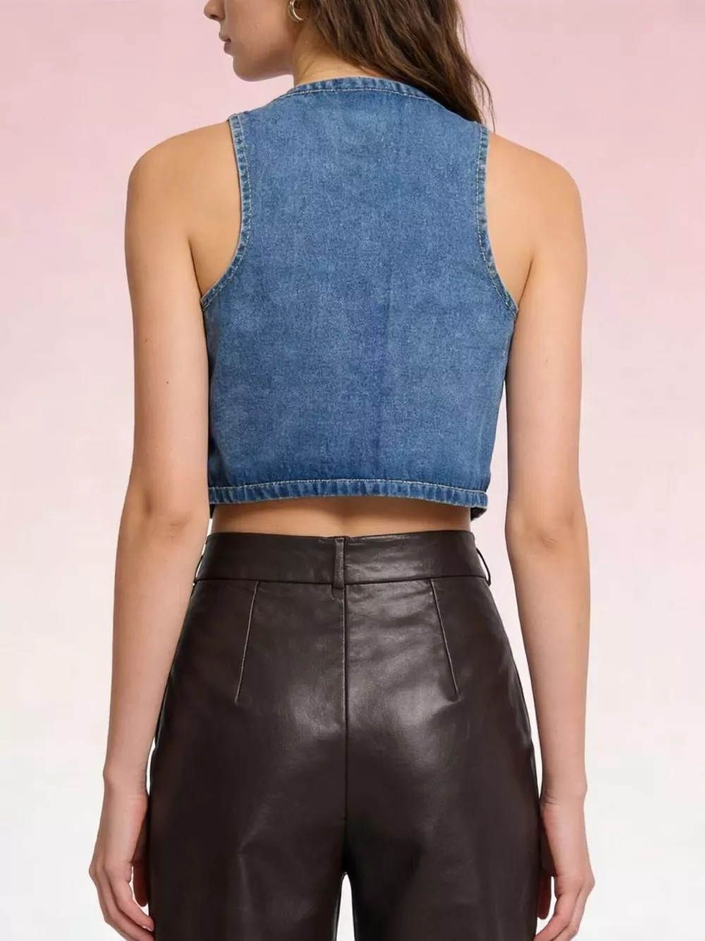 Button-Down Denim Vest, image 15