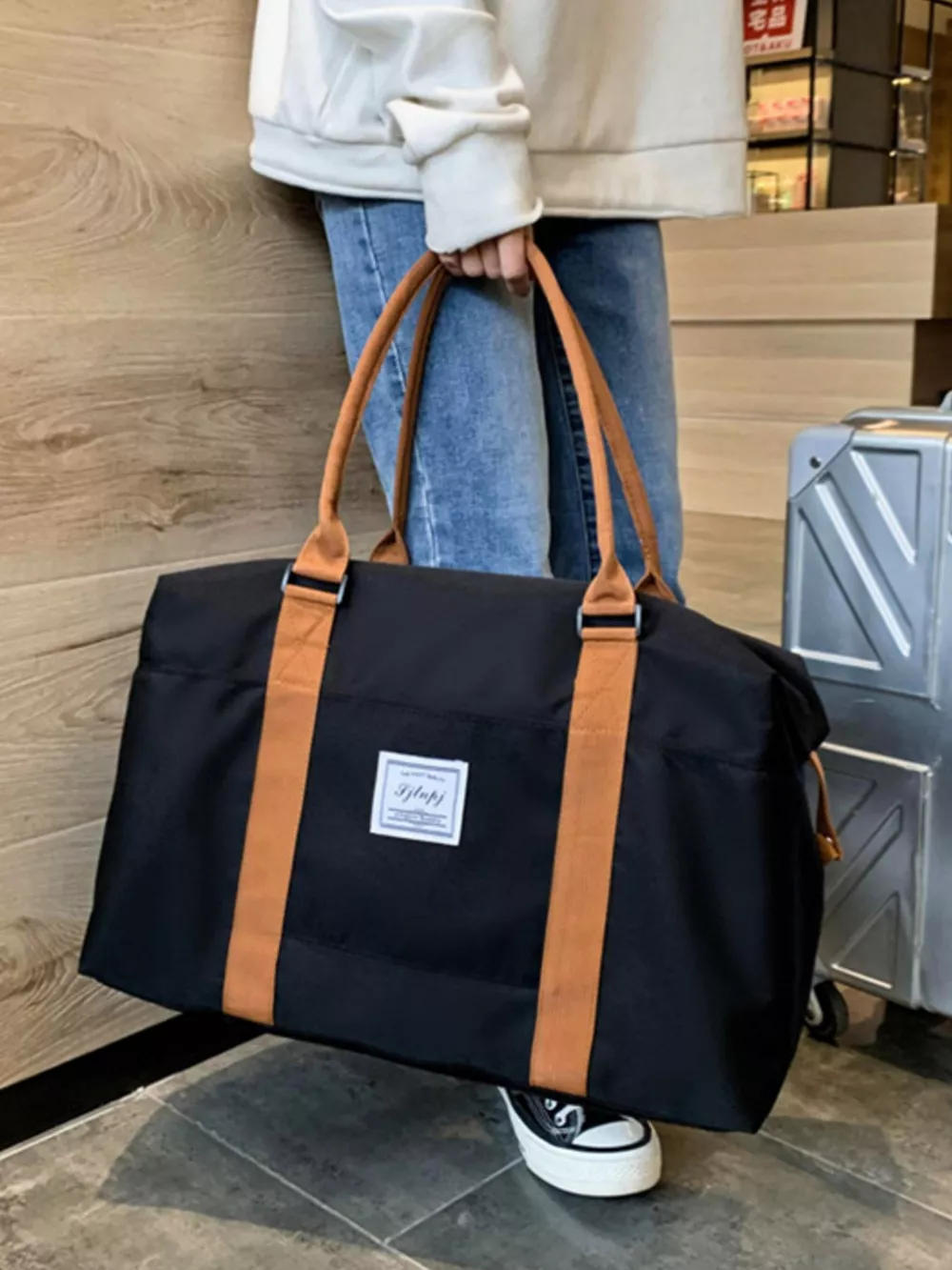 Contrast Straps Travel Bag, image 2