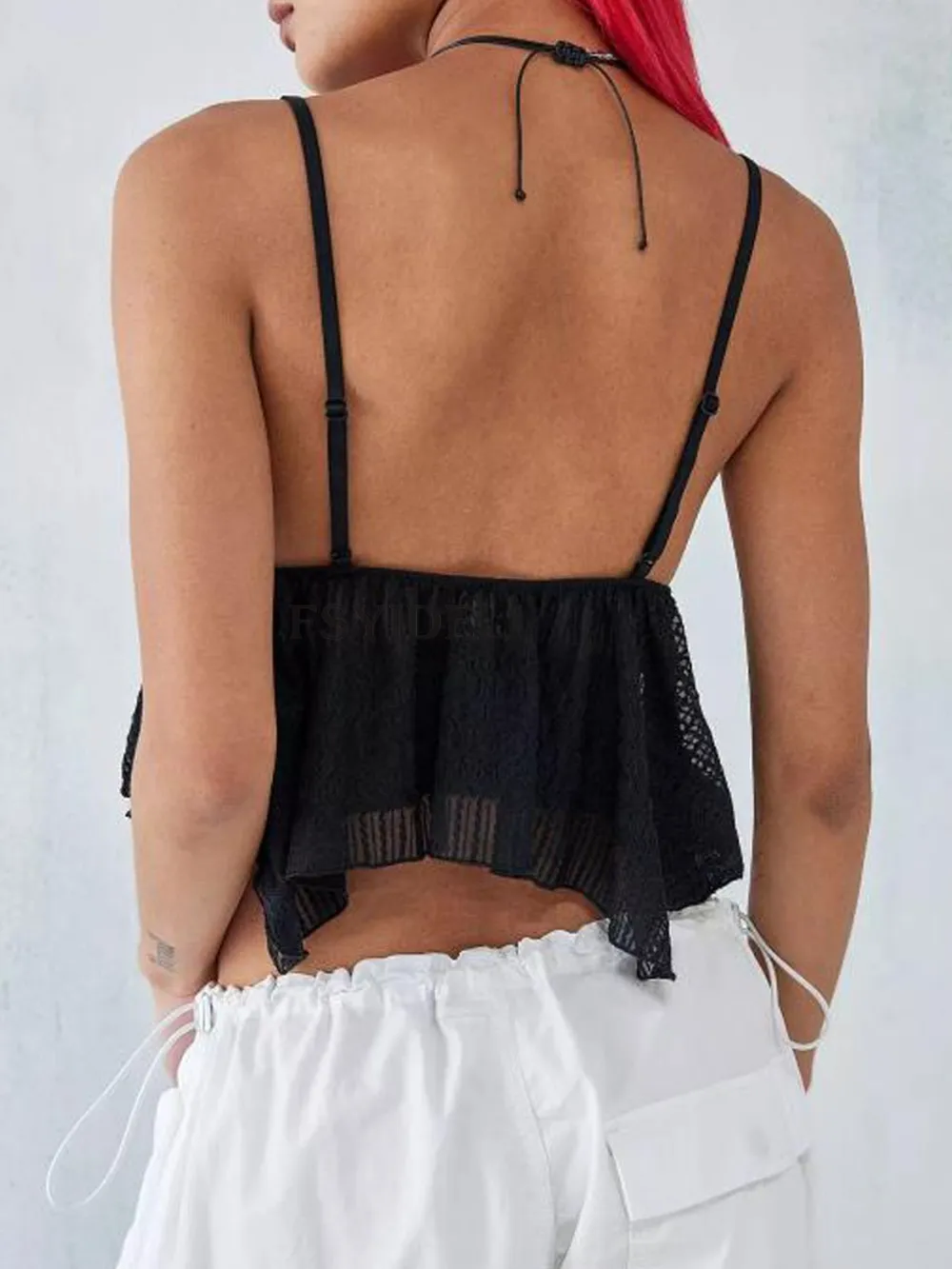 V-Neck Peplum Cami Top, image 8