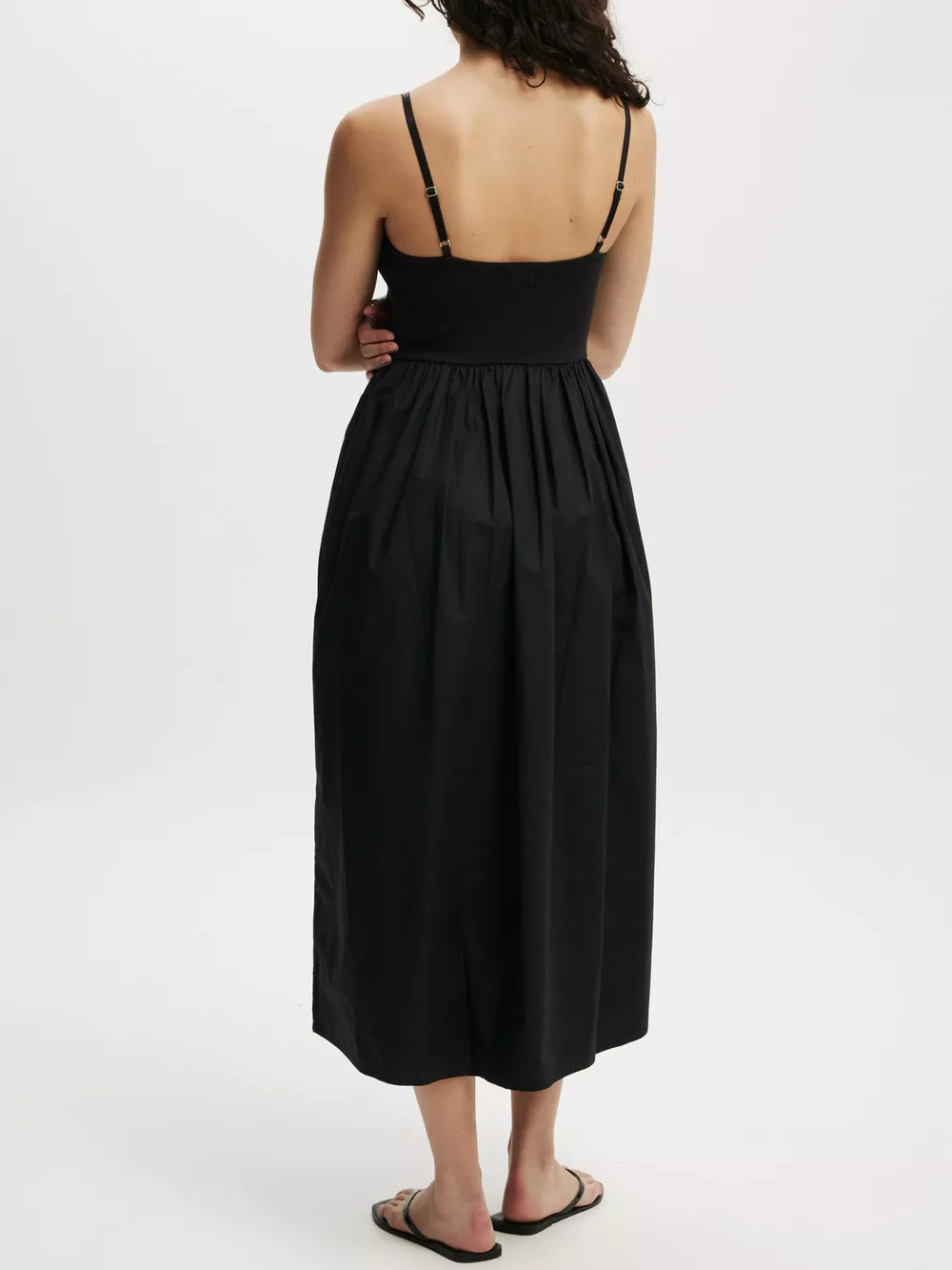 Spaghetti Strap Midi Dress with Pockets, image 2