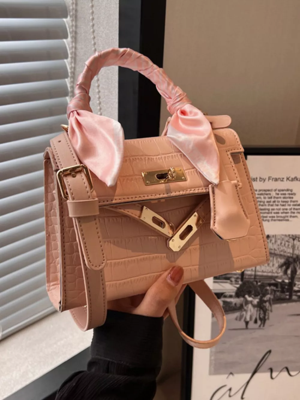 Alligator Pattern Crossbody Bag, image 6