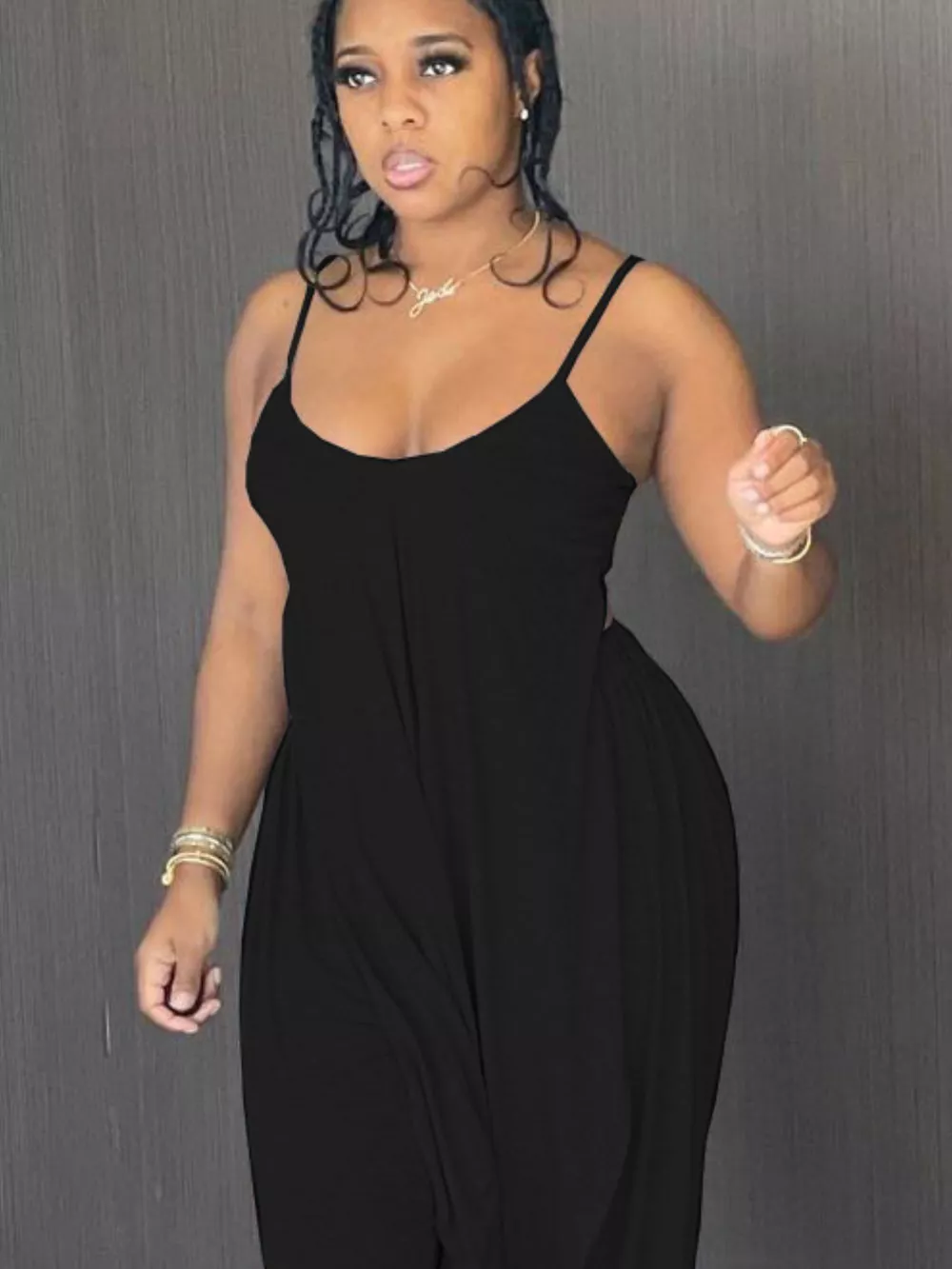 Full Size Asymmetrical Hem Cami and Pants Set Plus Size, image 8