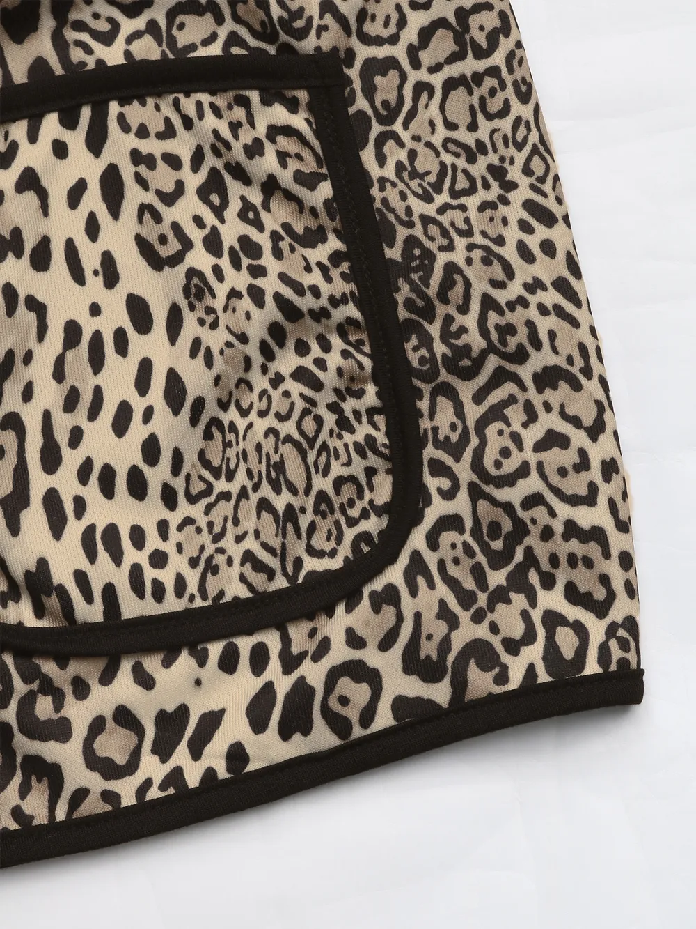 Leopard Open Front Long Sleeve Jacket, image 8