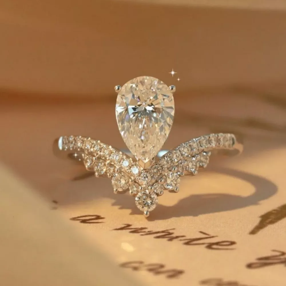 1.5 Carat Moissanite 925 Sterling Silver Ring