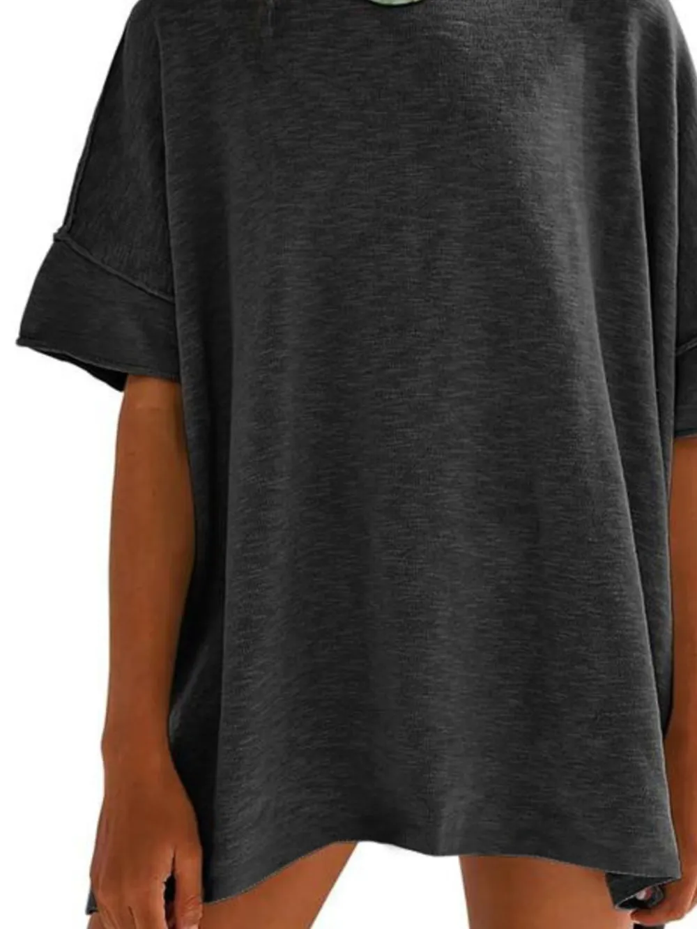 Oversized Round Neck Drop-Shoulder T-Shirt, image 29