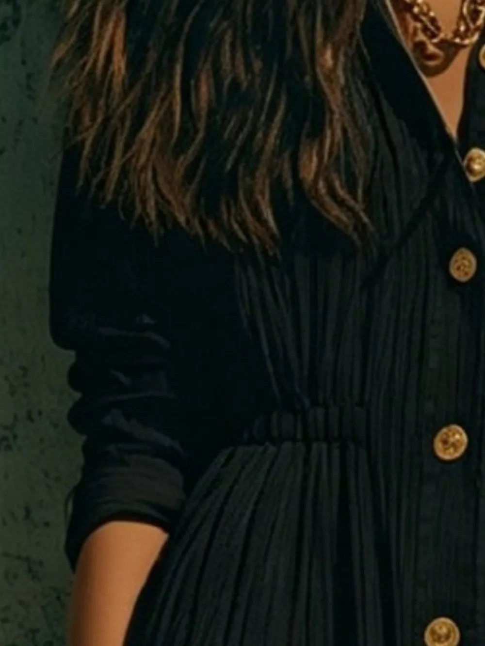Full Size Textured Button Down Long Sleeve Maxi Dress Plus Size, image 4