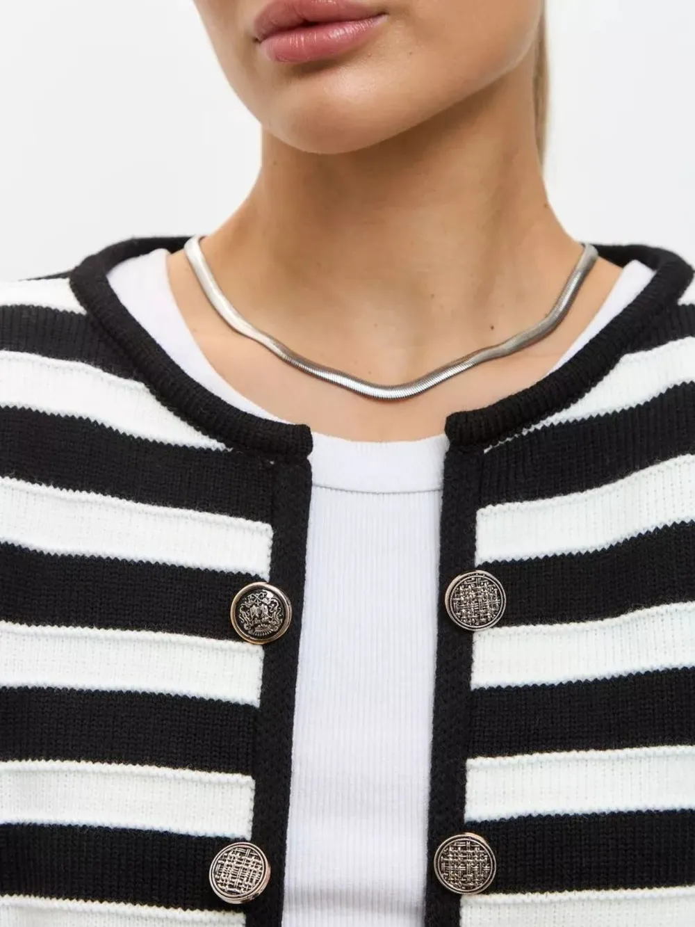 Striped Dropped Shoulder Long Sleeve Cardigan, image 4