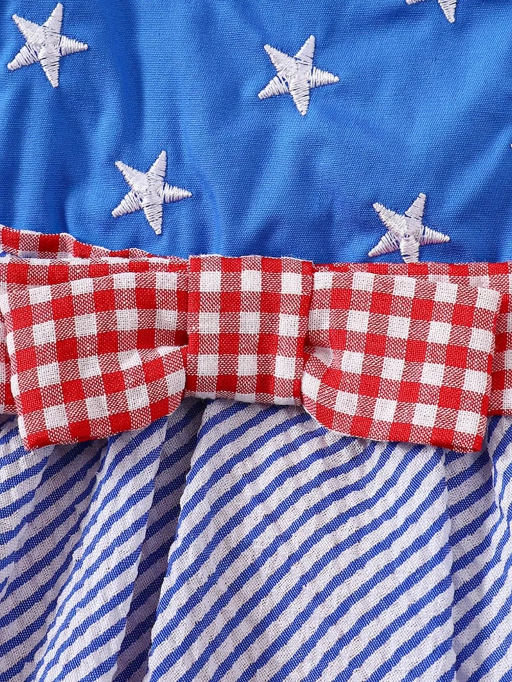 Children's Patriotic Star-Spangled Ruffle Dress, image 4