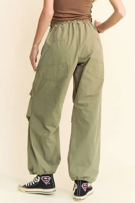 Drawstring Baggy Pants with Pockets, image 3