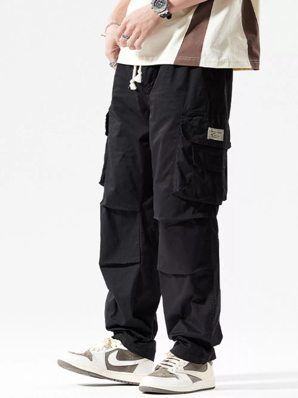 Men's Full Size Relaxed Fit Cargo Pants Plus Size, image 7