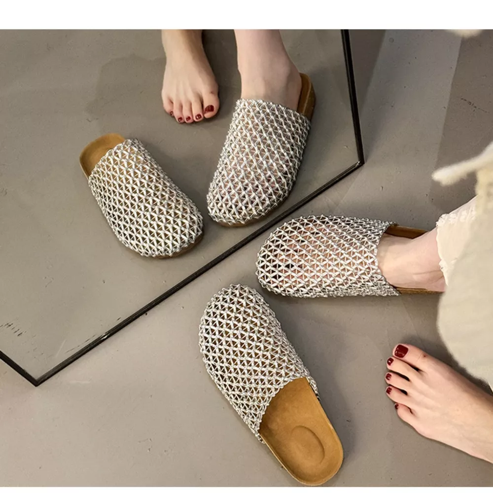 Woven Mesh Breathable Slip-on Sandals, image 7