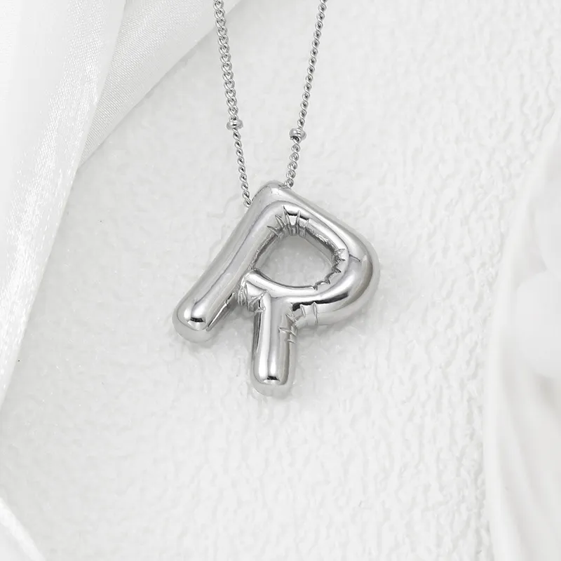 Copper Bubble Letter Pendant Necklace, image 7