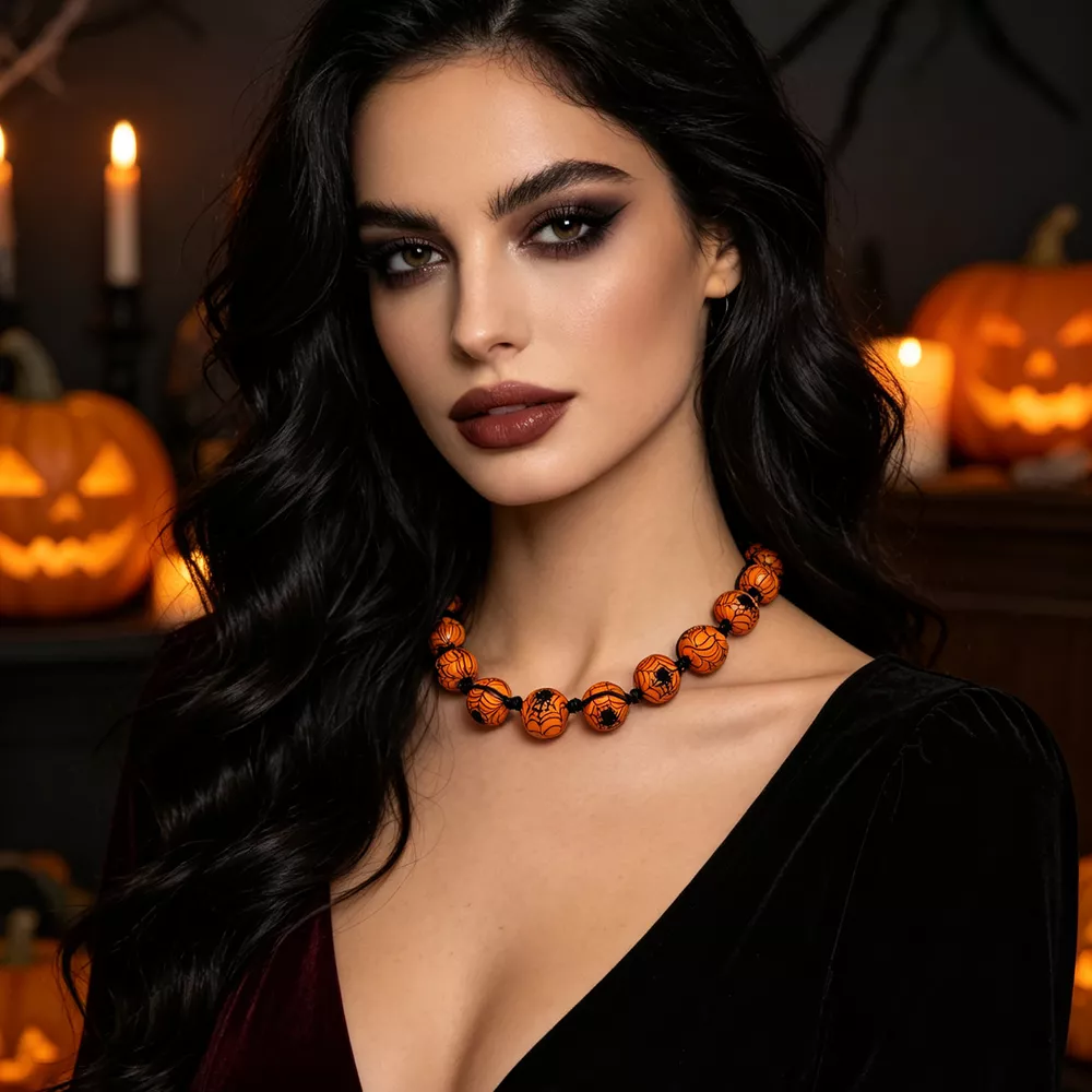 Halloween Beaded Choker Necklace, image 8