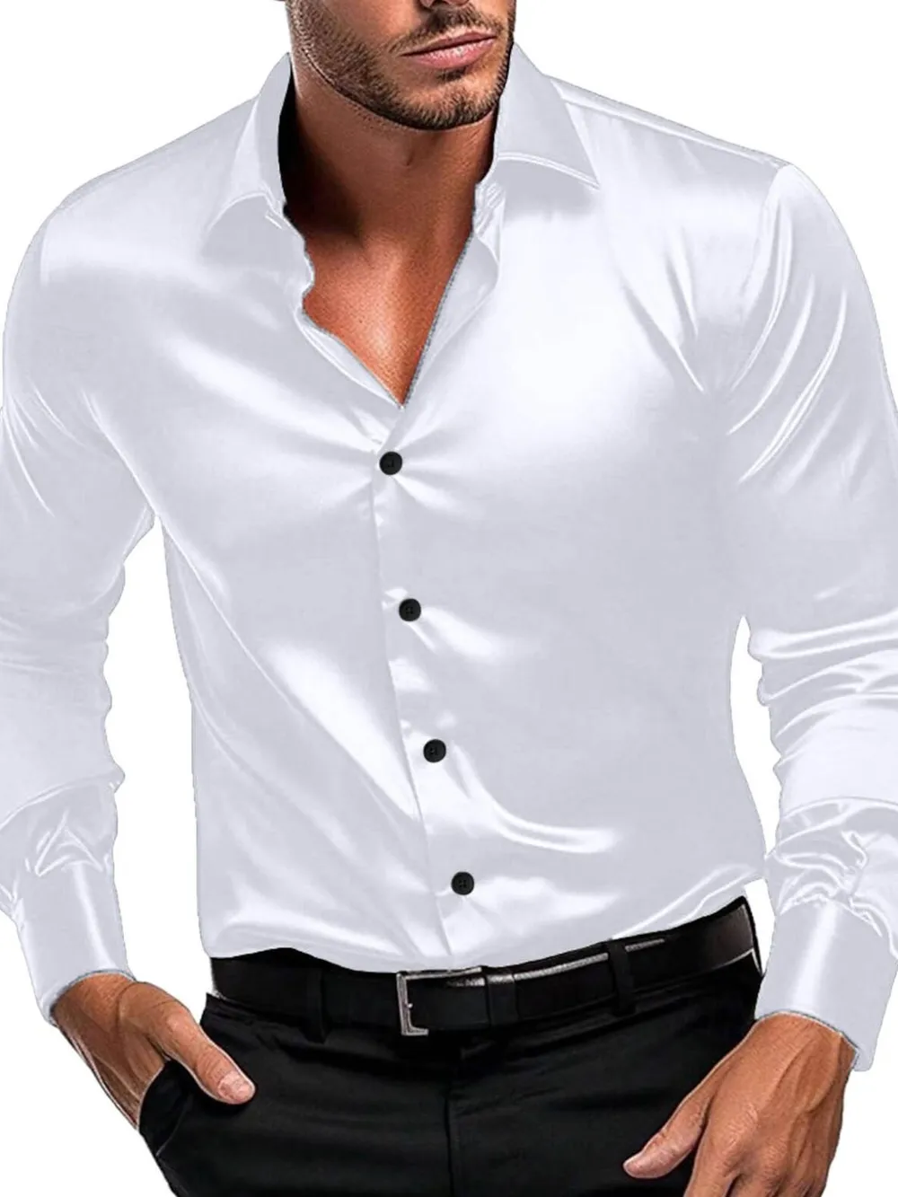 Men's Button Down Long Sleeve Shirt, image 2