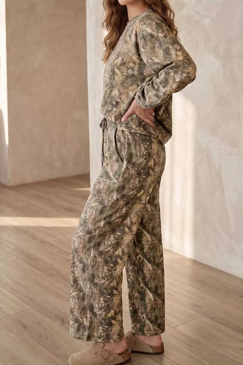 Abstract Print Long Sleeve Pant Set, image 3