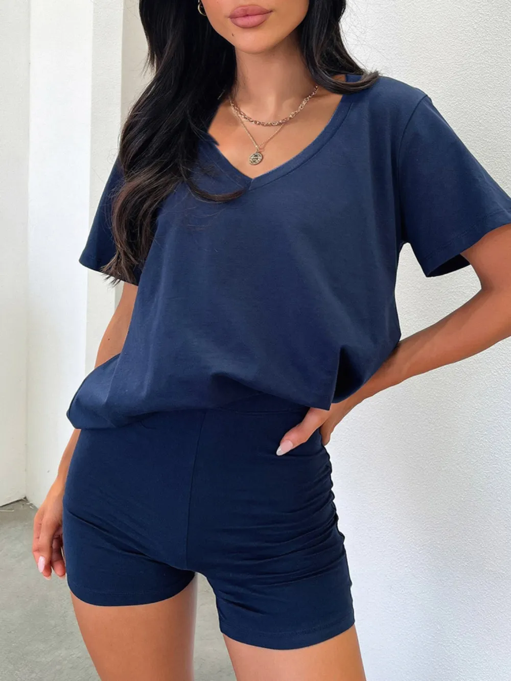 V-Neck T-Shirt and Shorts Set, image 15