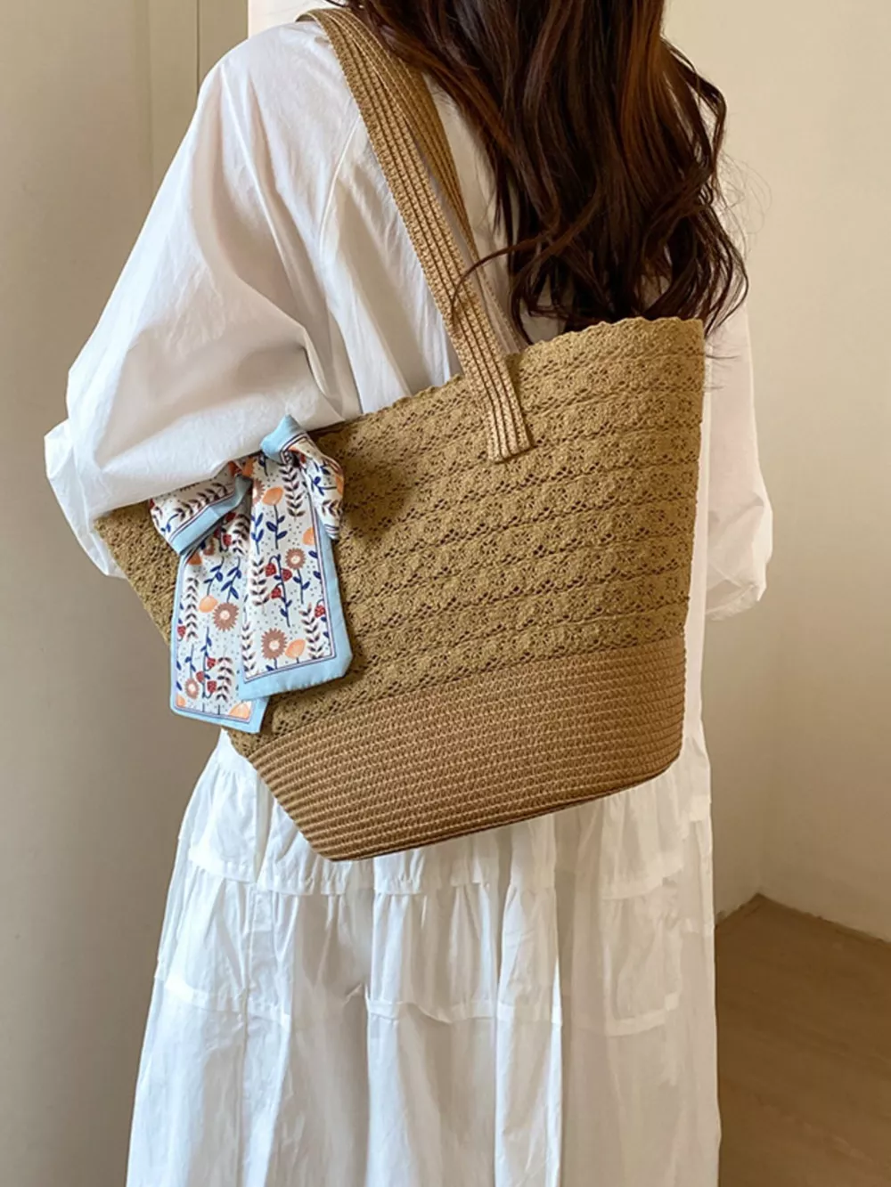 Straw Woven Shoulder Bag, image 5