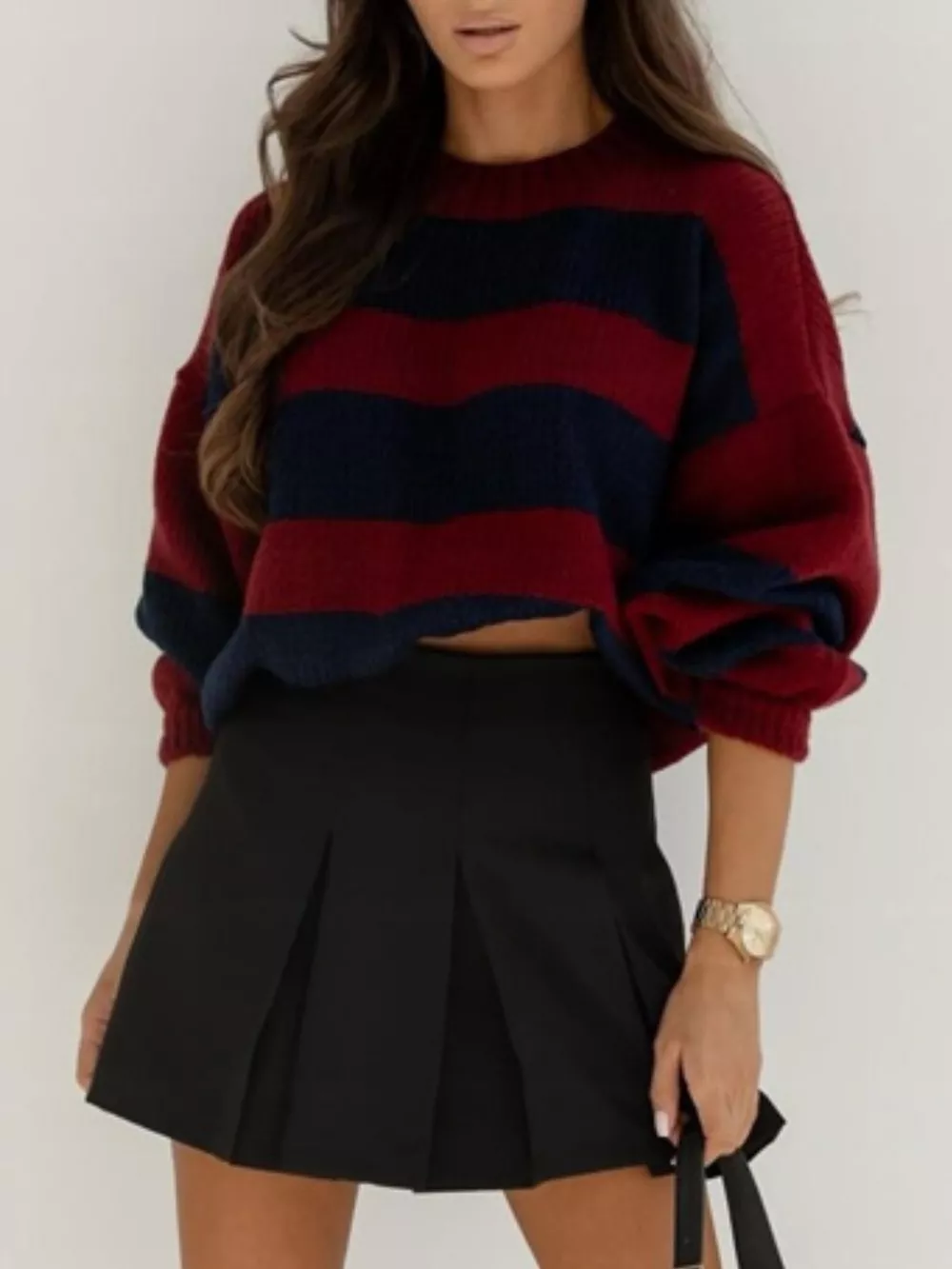 Striped Dropped Shoulder Sweater, image 10