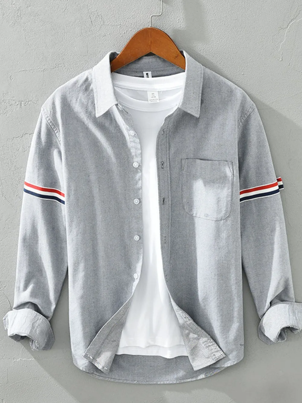 Men's Plus Size Long Sleeve Button-Up Shirt, image 9