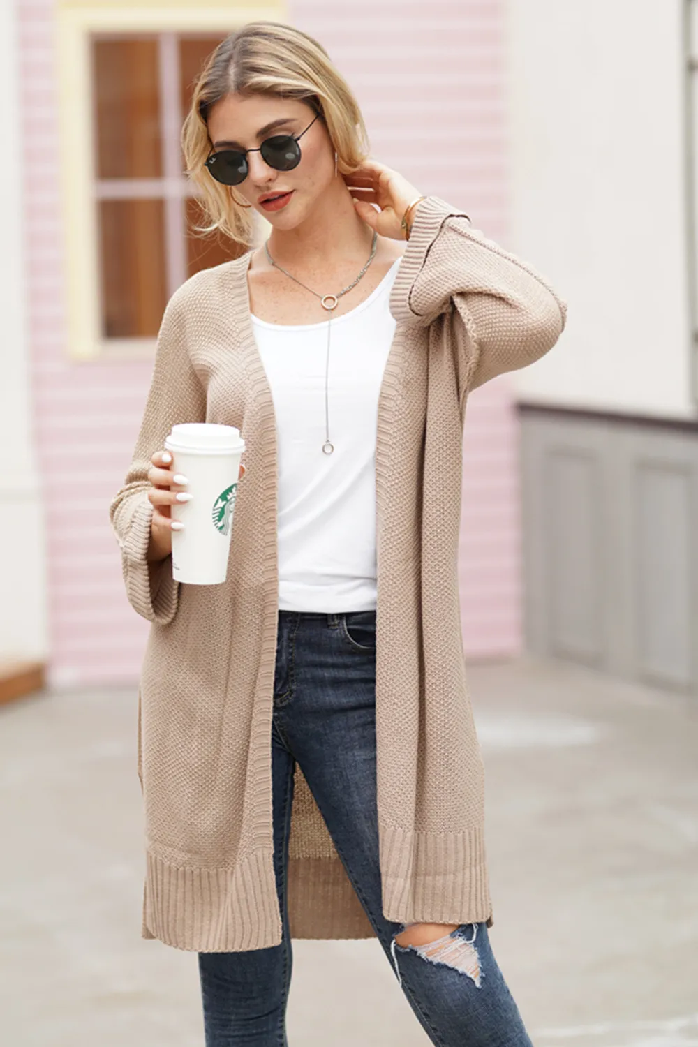 Open Front Long Sleeve Cardigan, image 4