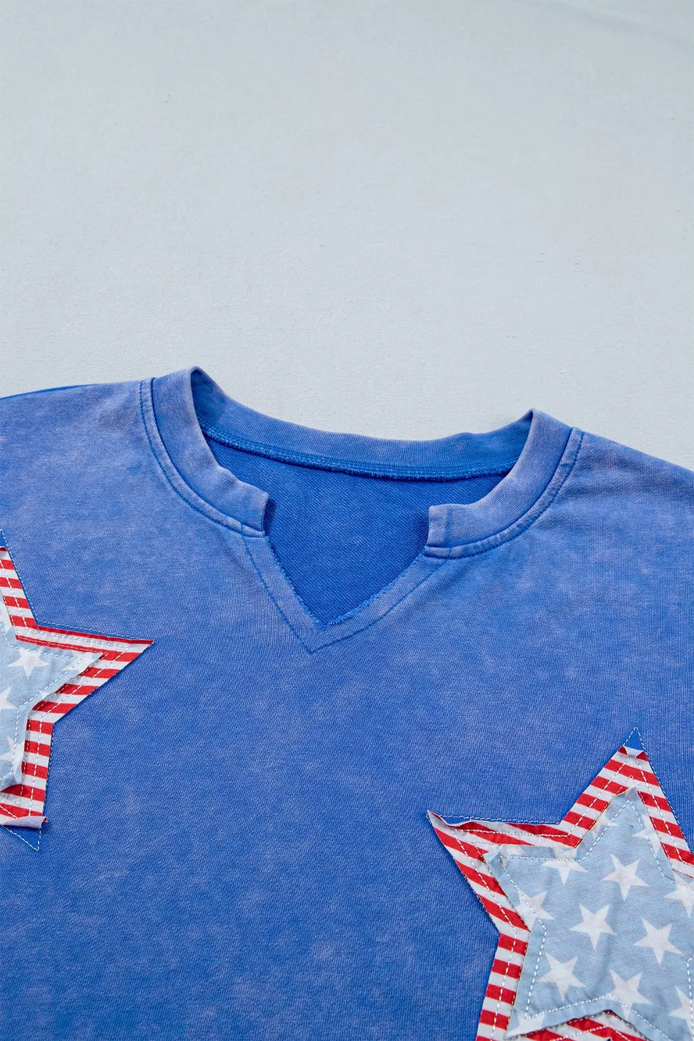 Patriot Star Patched Notched Neck Mineral Washed Tee, image 6