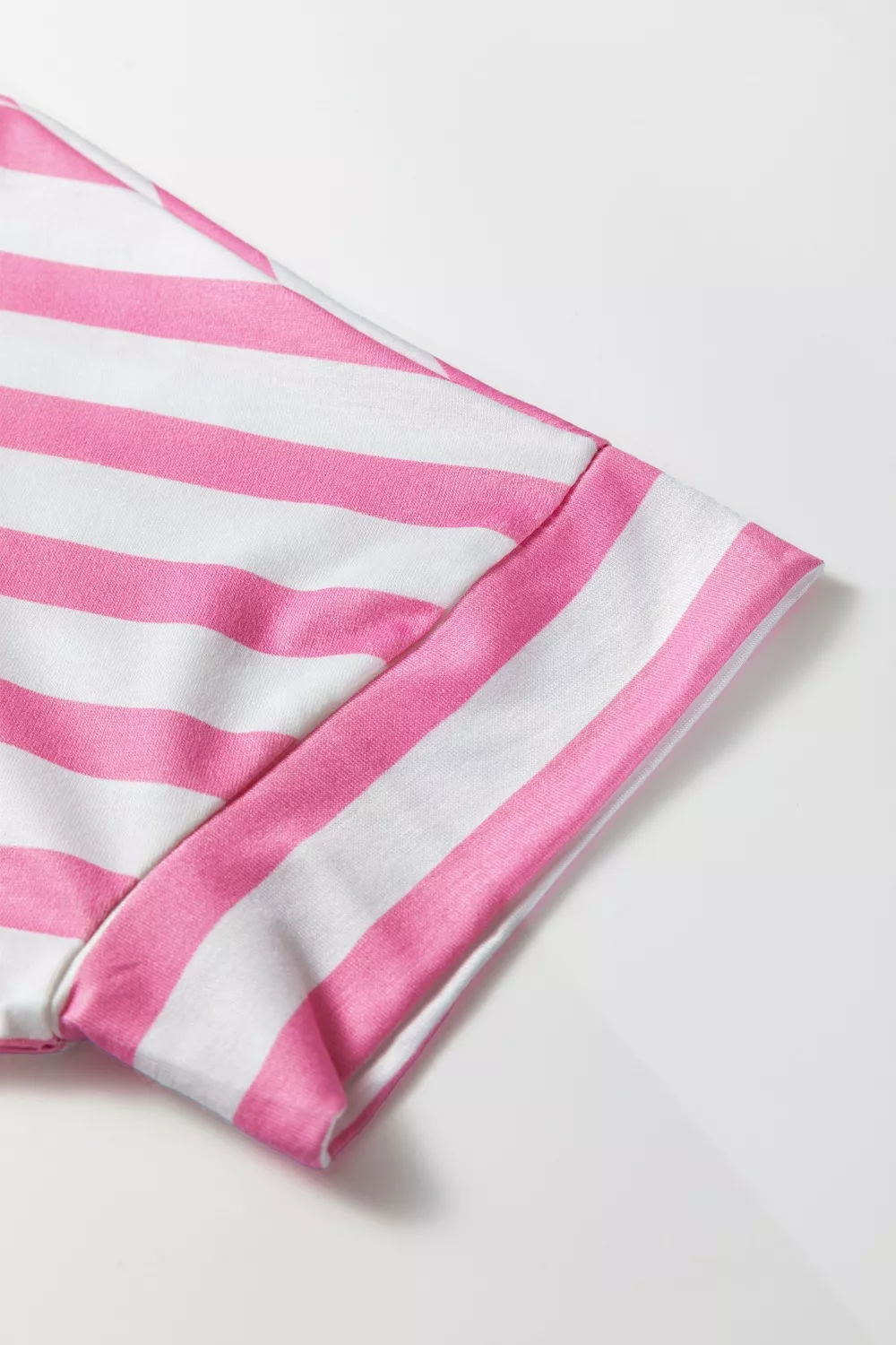 Stripe V Neck Patched Pocket Casual T Shirt, image 4