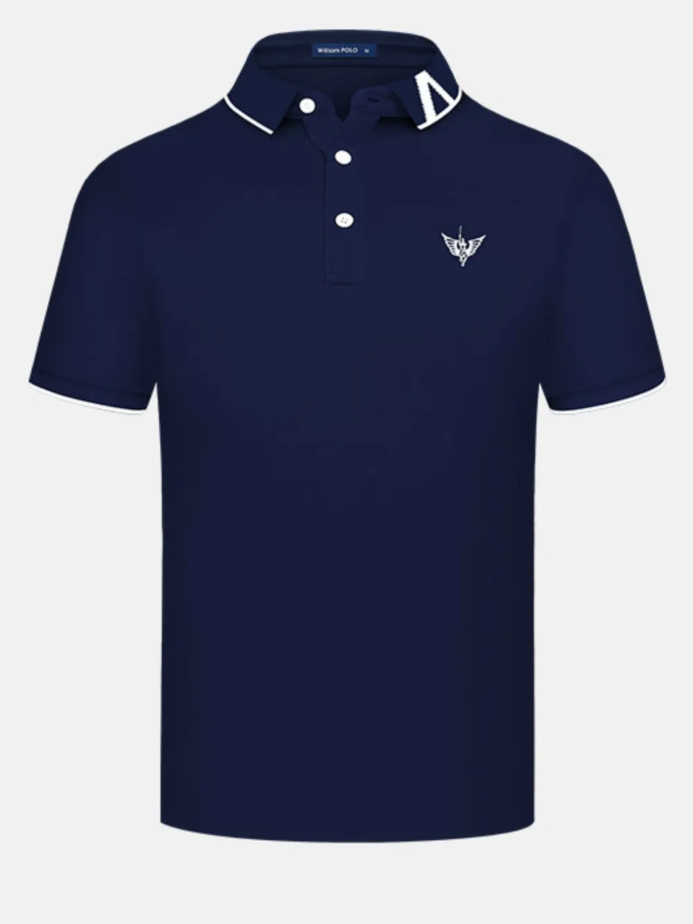 Men's Plus Size Contrast Trim Short Sleeve Polo Shirt, image 8