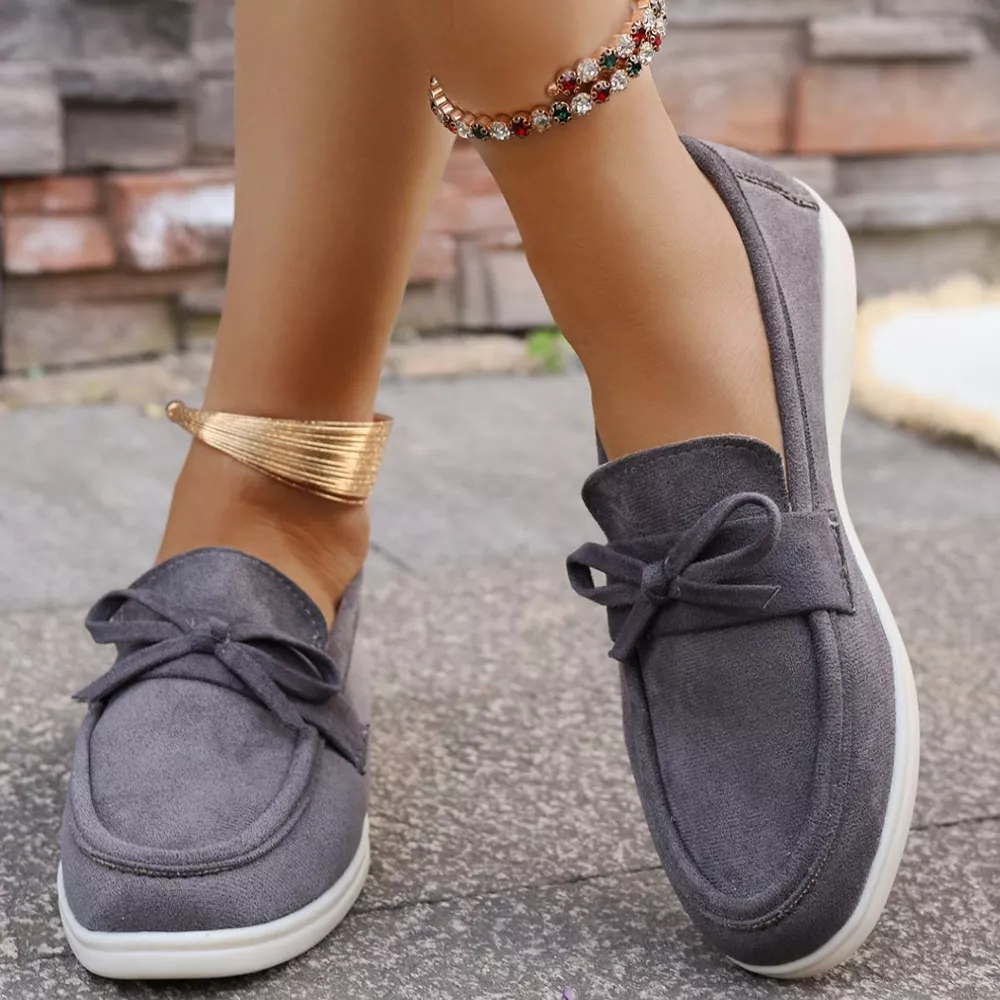 Bow Round Toe Slip-Ons, image 3