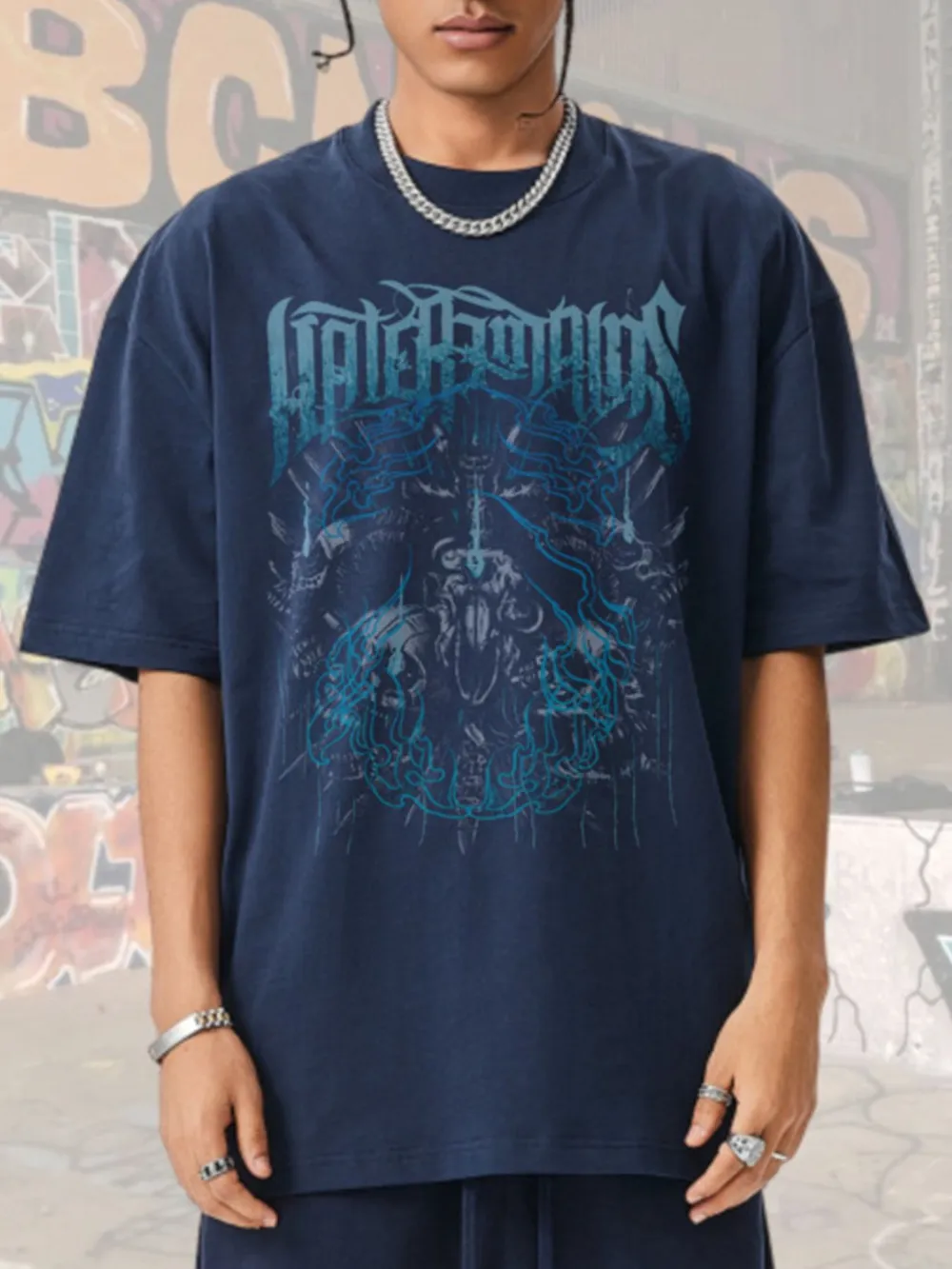 Men's Graphic Round Neck Short Sleeve T-Shirt, image 5