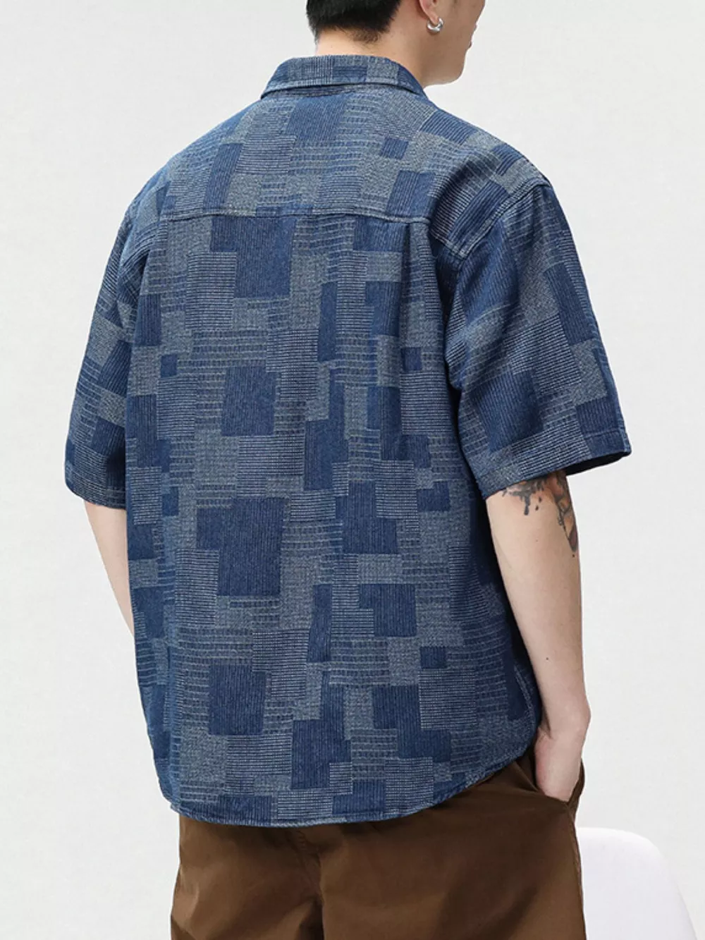 Men's Plus Size Plaid Short Sleeve Shirt, image 2