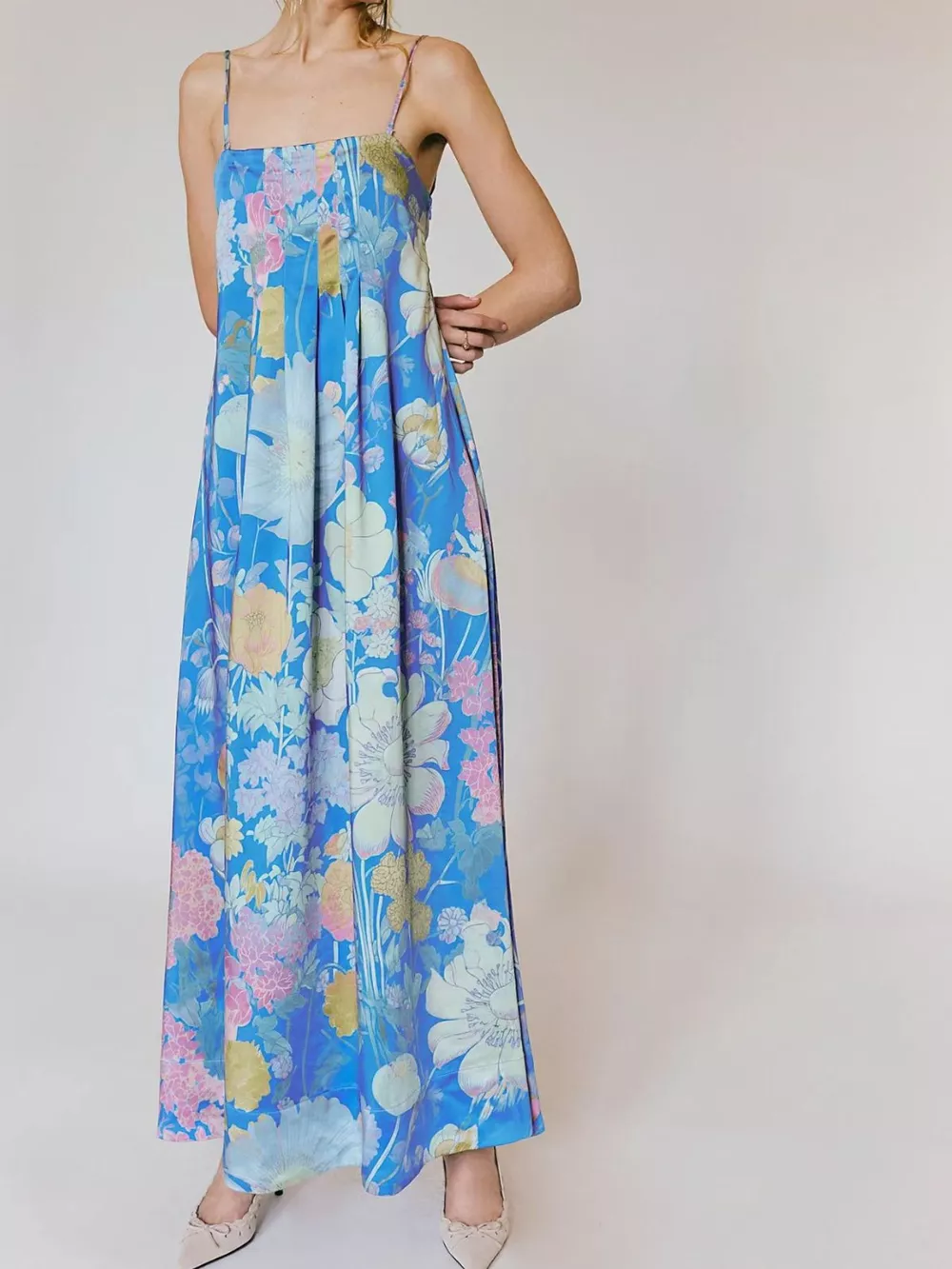 Floral Print Sleeveless Maxi Dress, image 4