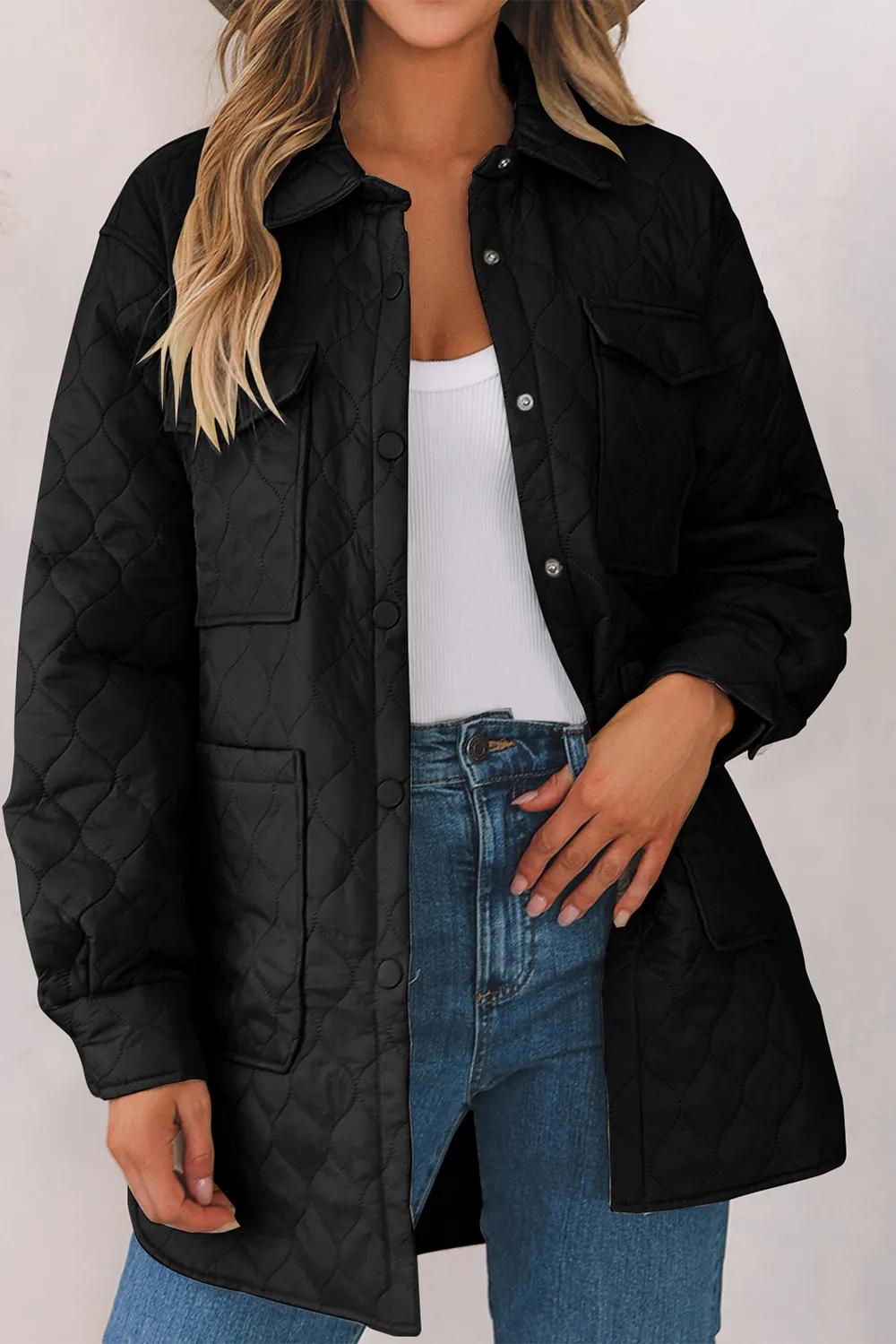 Snap Down Collared Winter Coat, image 17