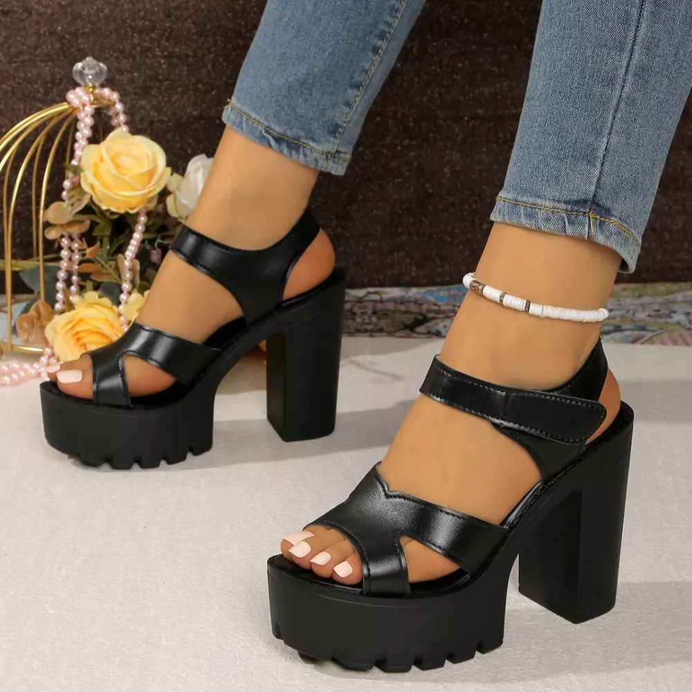 Open Toe Block Heel Sandals, image 9