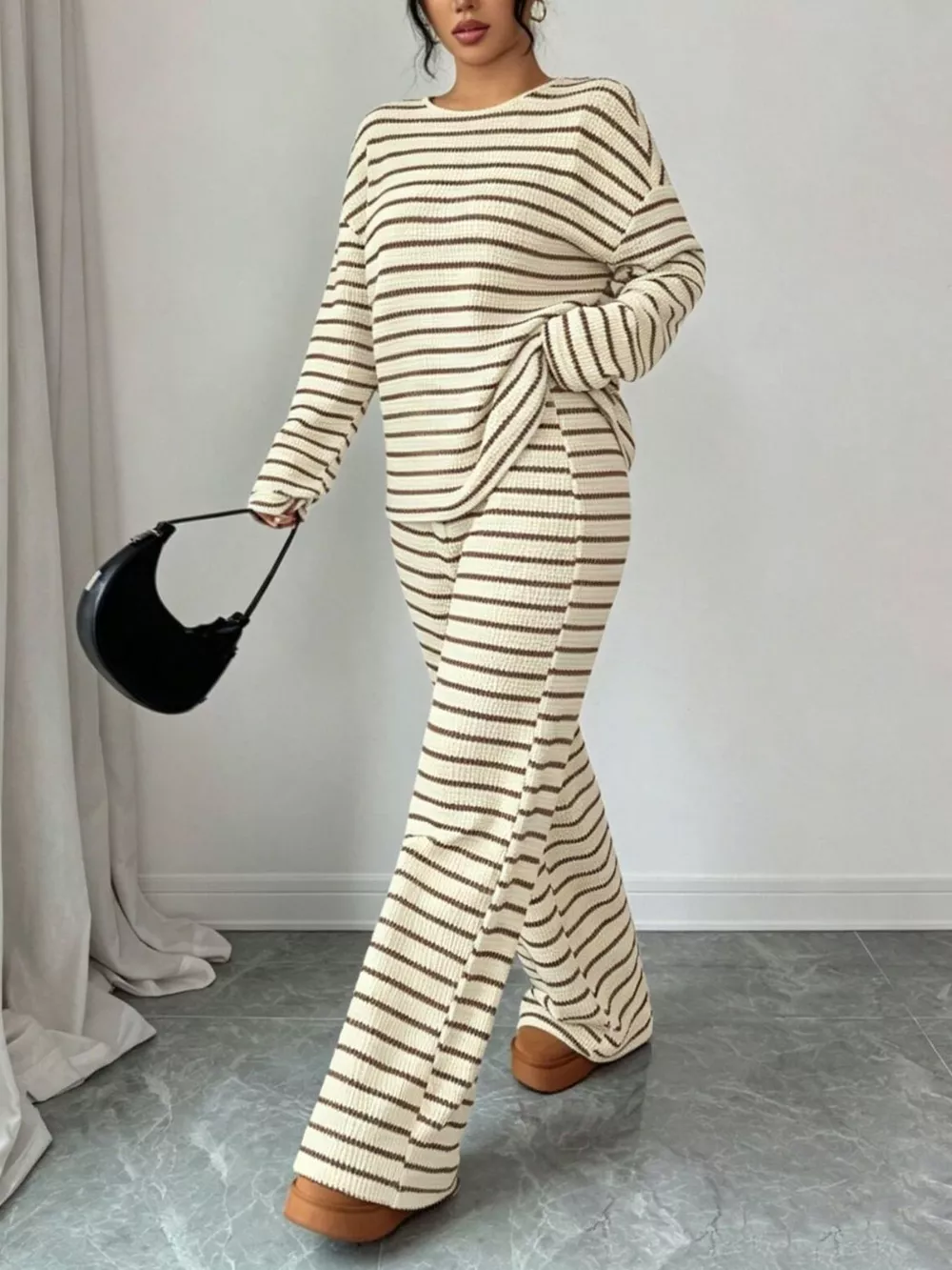 Striped Relaxed Fit Top and Pants Set, image 12