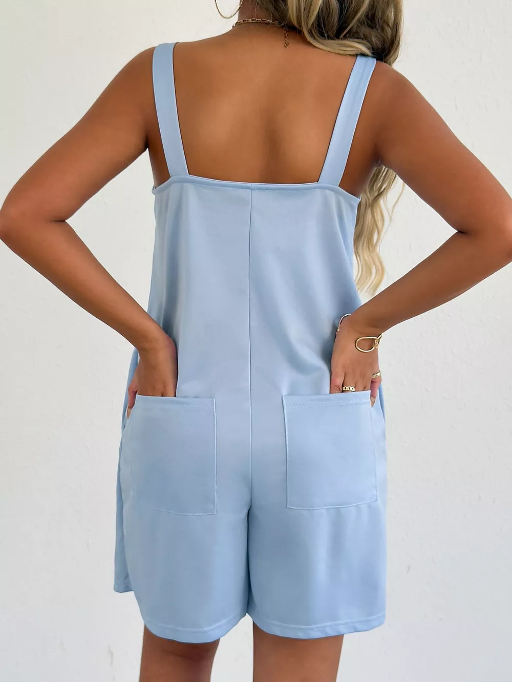 Sleeveless Casual Romper with Side Pockets, image 3
