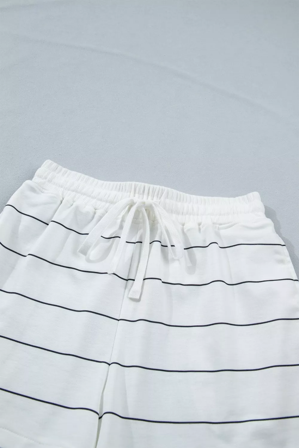 Stripe Half Sleeve Tee and Drawstring Shorts Set, image 8