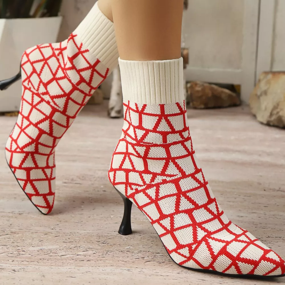 Point Toe Flared Heel Boots, image 12