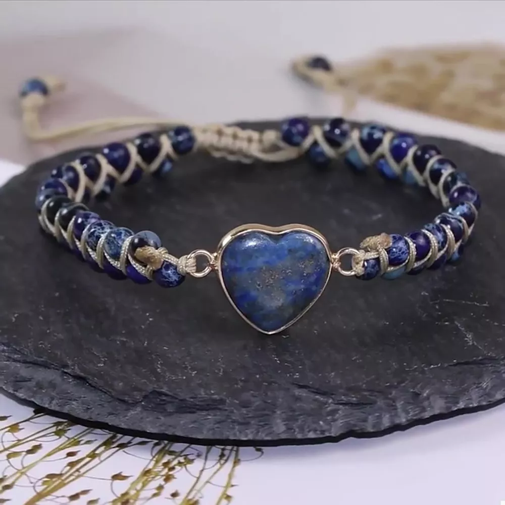 Heart Charm Beaded Bracelet, image 2