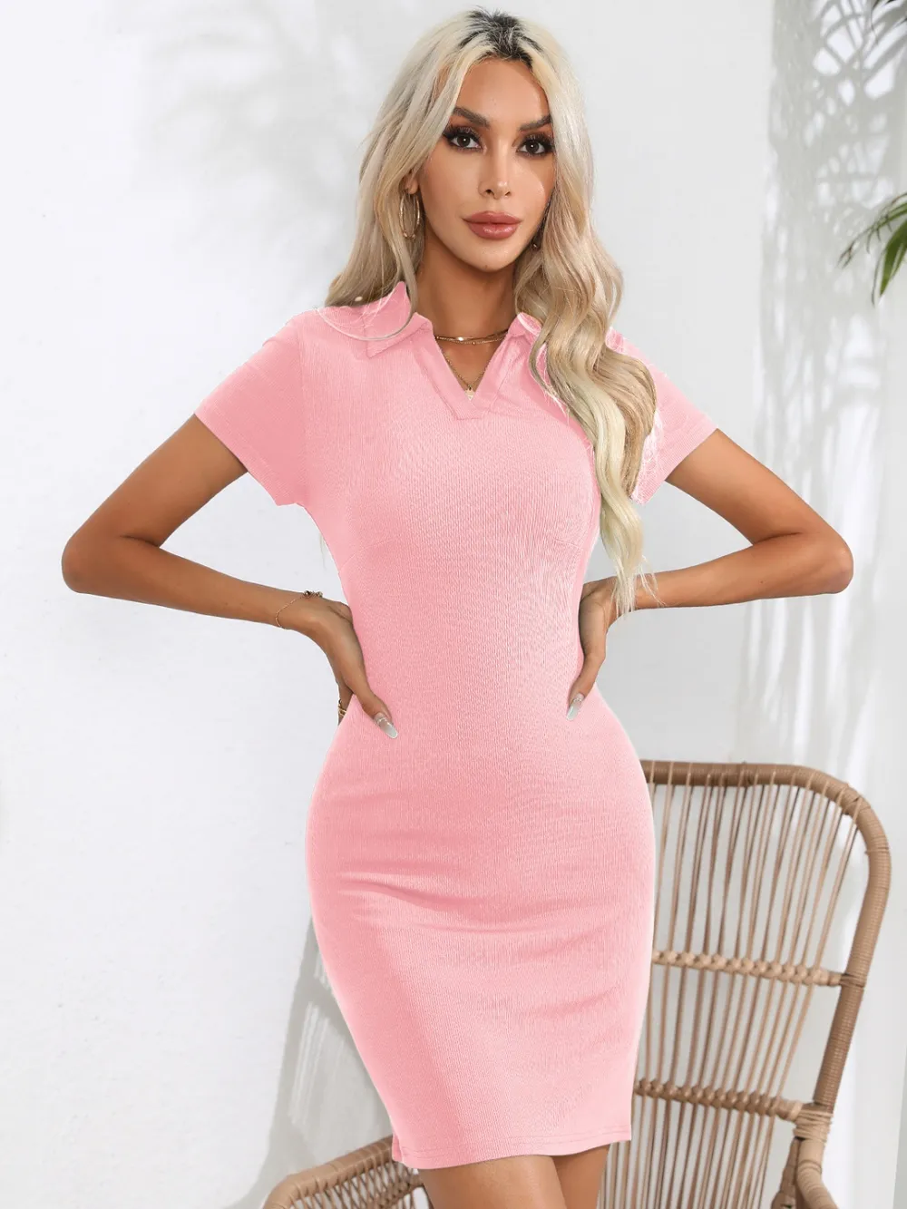 Johnny Collar Short Sleeve Mini Dress, image 11
