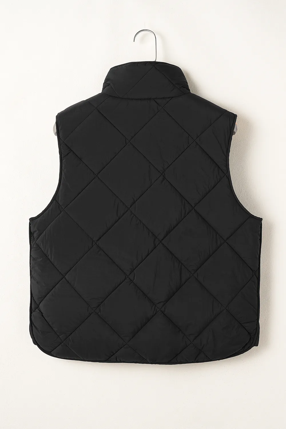 Snap Down Texture Vest Coat with Pockets, image 6