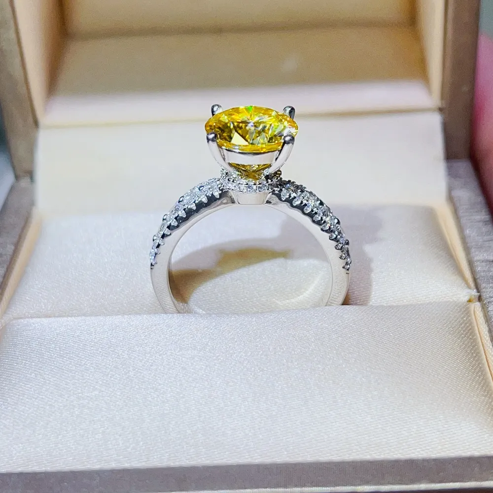3 Carat Moissanite 925 Sterling Silver Ring, image 2