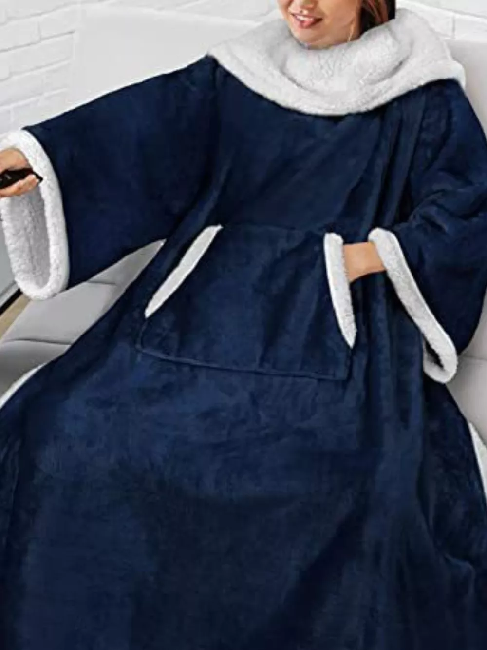 Oversized Wearable Blanket Hoodie Lounge Nightgown, image 11
