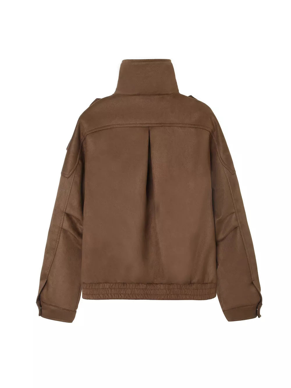 Asymmetrical Zipper Moto Jacket with Belt Detail, image 3