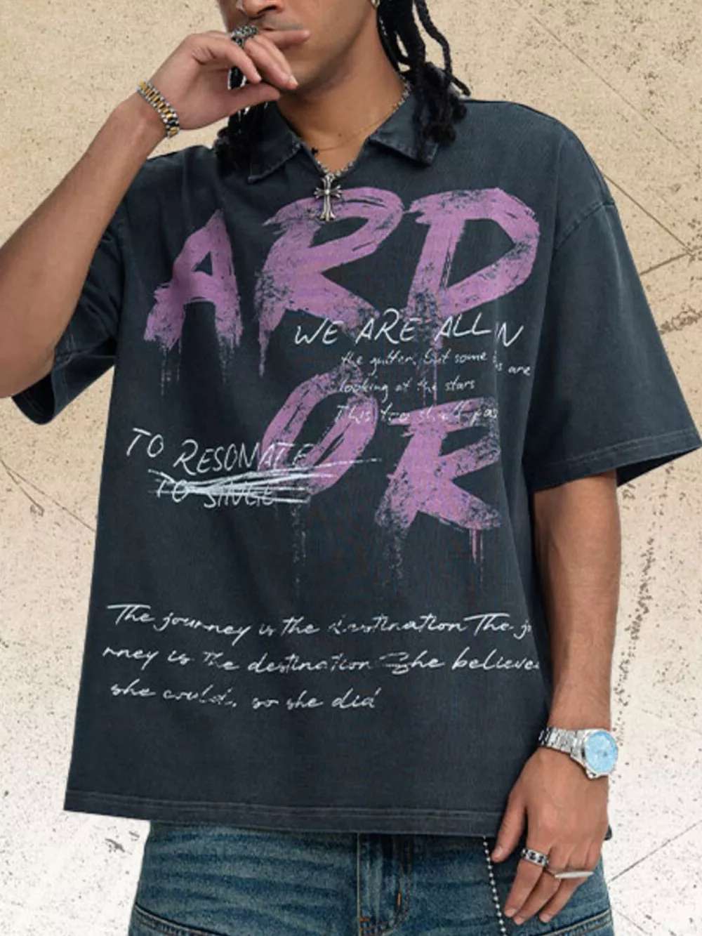 Men's Vintage Washed Graphic T-Shirt, image 3