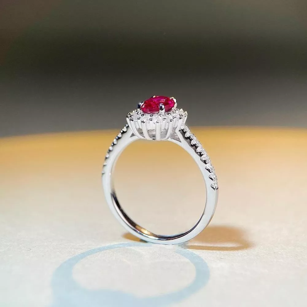 925 Sterling Silver Zircon Oval Ring, image 3