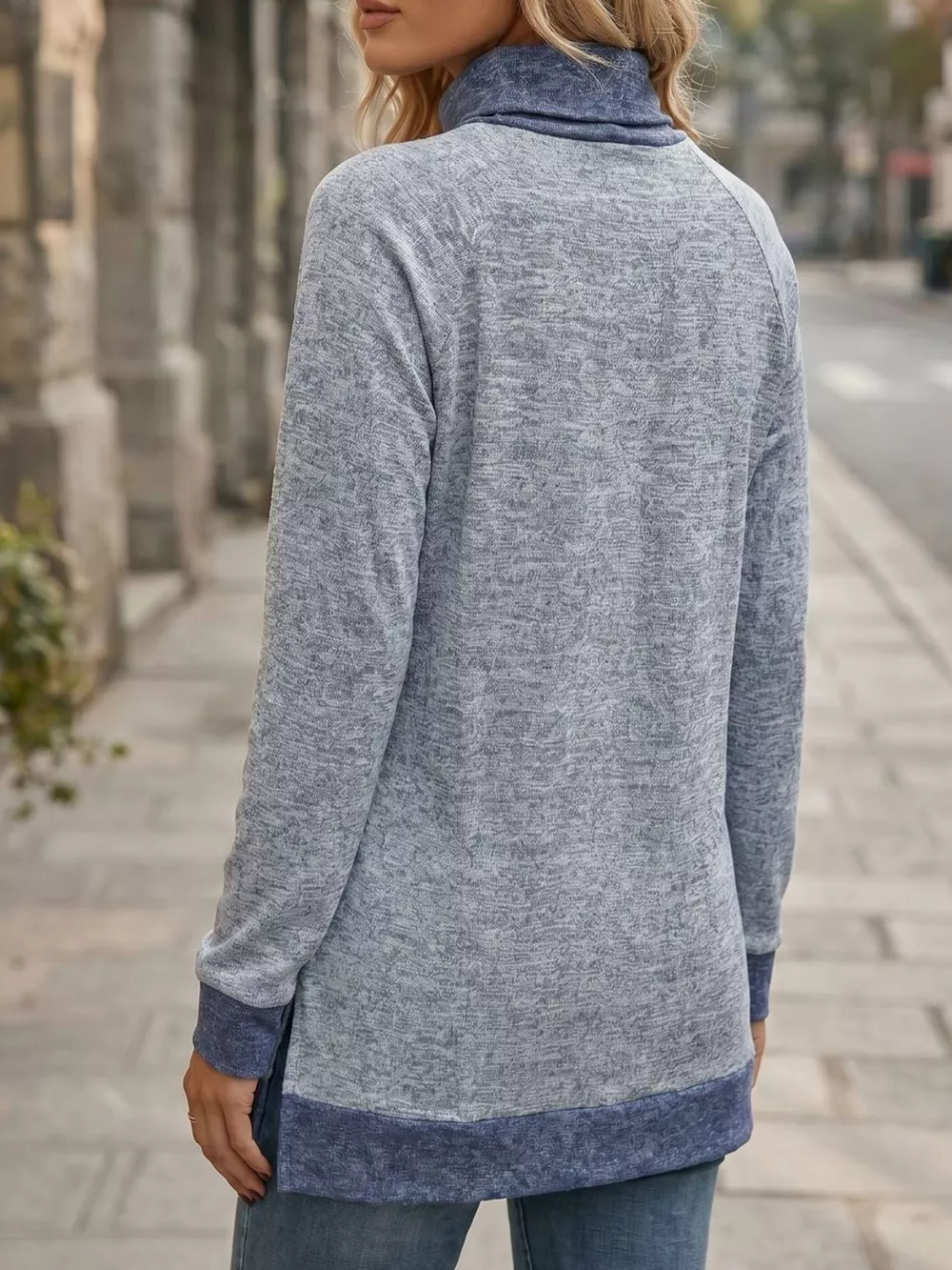 Turtleneck Raglan Sleeve T-Shirt, image 12
