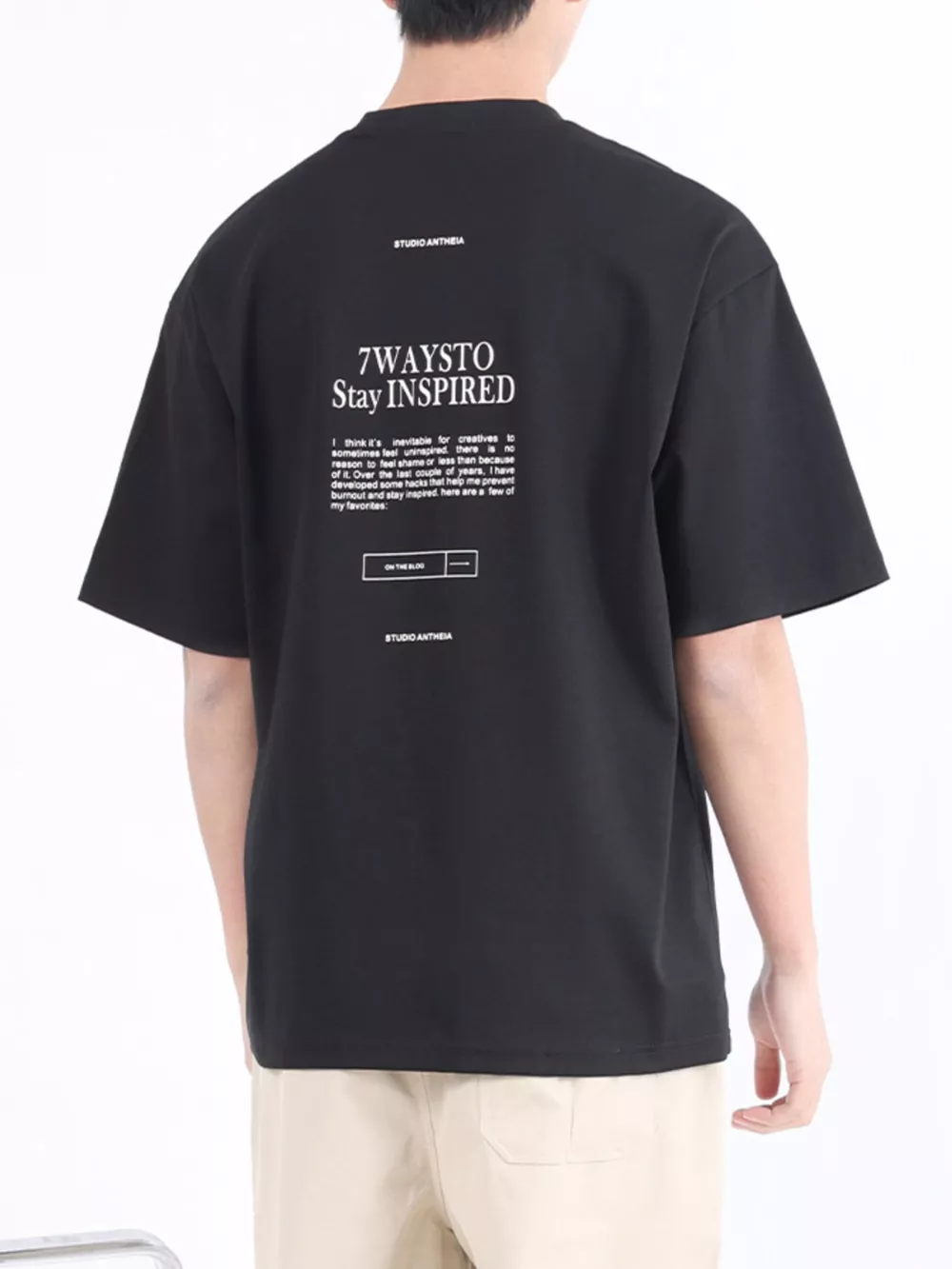 Men's Plus Size Letter Round Neck Oversized T-Shirt, image 4